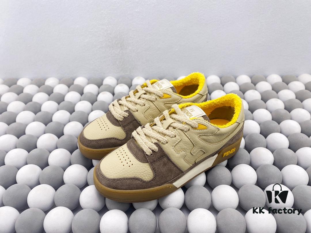 Authentic Fendi Match Latest Hit Unisex Sneakers Designer Kim Jones' First Sport Shoe with FF Retro Design