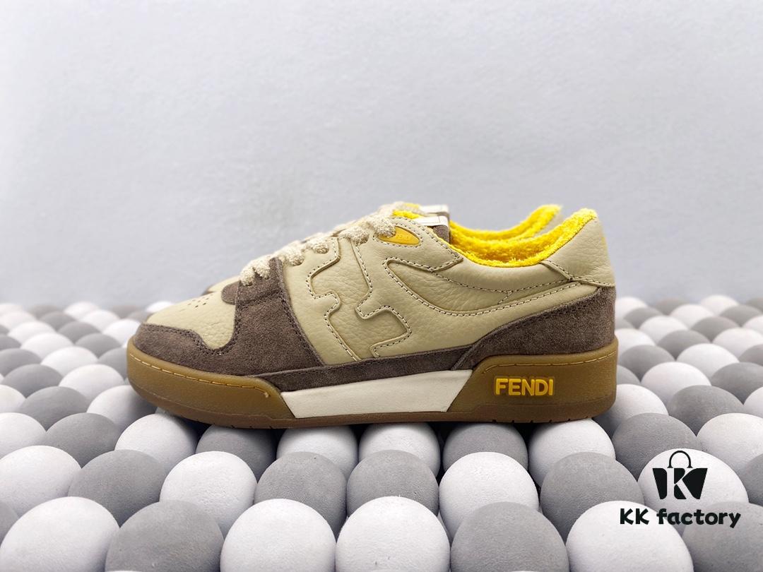 Authentic Fendi Match Latest Hit Unisex Sneakers Designer Kim Jones' First Sport Shoe with FF Retro Design