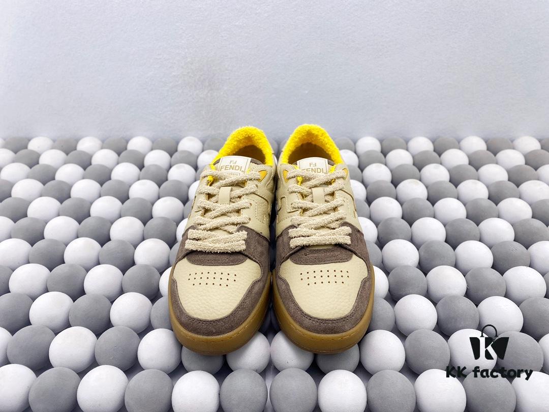 Authentic Fendi Match Latest Hit Unisex Sneakers Designer Kim Jones' First Sport Shoe with FF Retro Design