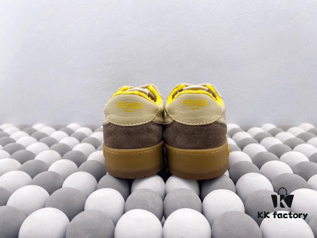 Authentic Fendi Match Latest Hit Unisex Sneakers Designer Kim Jones' First Sport Shoe with FF Retro Design