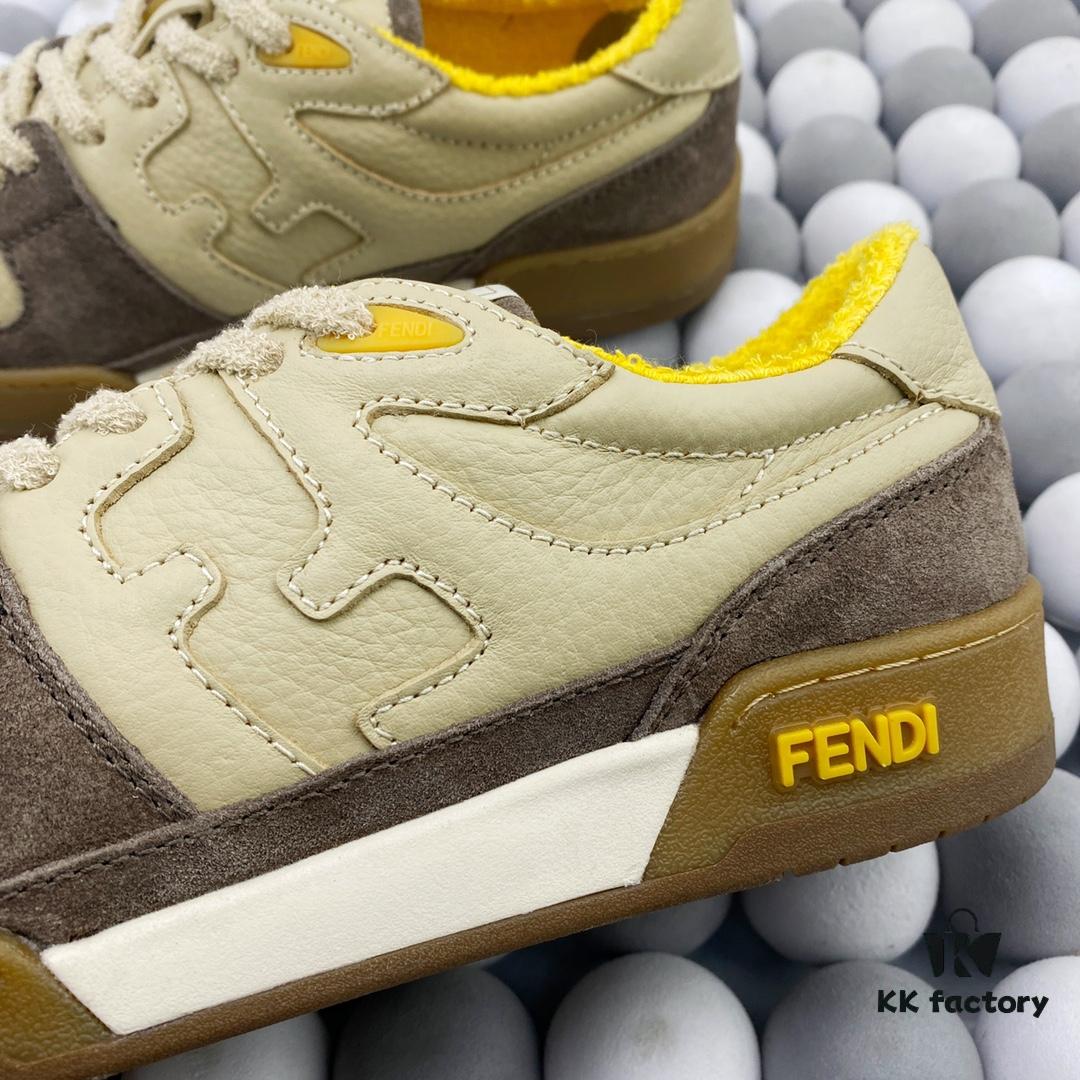 Authentic Fendi Match Latest Hit Unisex Sneakers Designer Kim Jones' First Sport Shoe with FF Retro Design