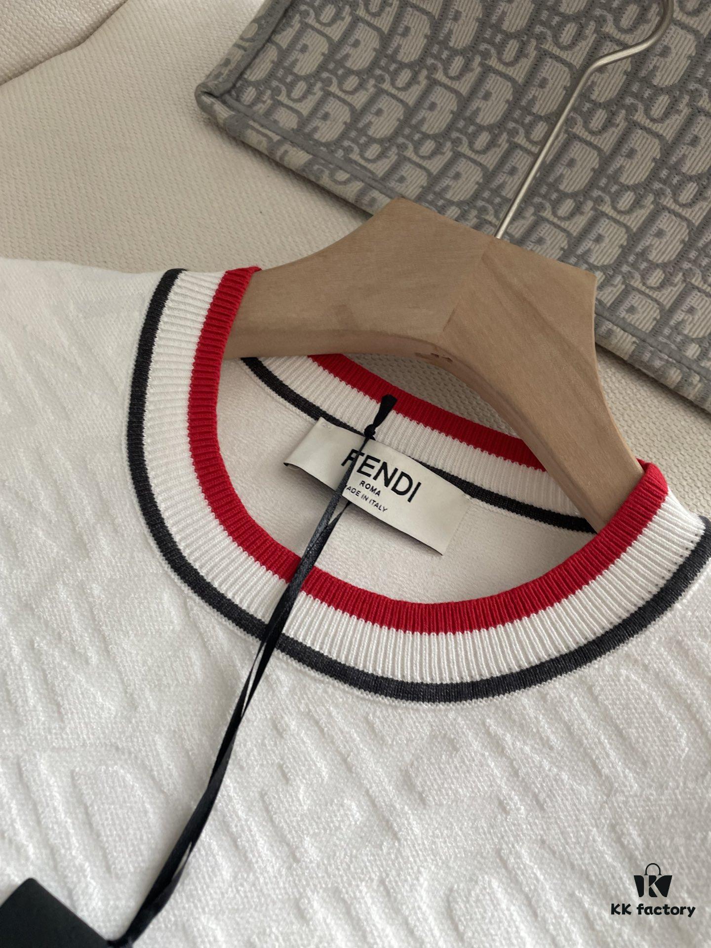 FEND* Fashion Knit Short-Sleeve Dress with All-Over Logo