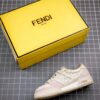 FENDI Match Unisex Casual Sneakers, Designer Kim Jones Latest Release, Luxurious Leather and Suede Fusion with FF Logo, Anti-Scratch Chip Embedded Sole