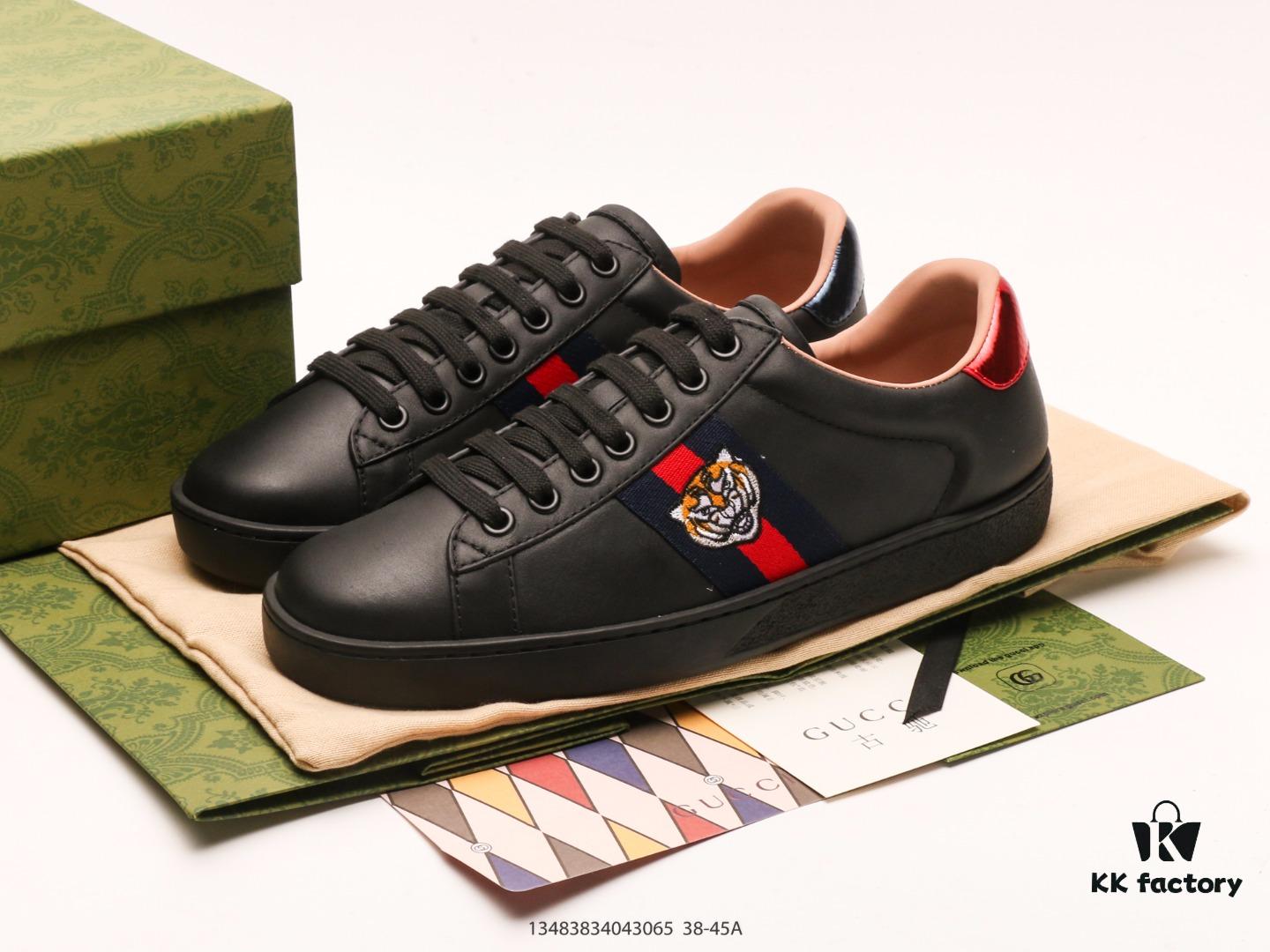 Gucci Screener Classic Sneakers, Lace-Up Shock-Absorbing Non-Slip Durable Low-Top Casual Shoes