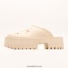 Gucci Comfortable and Versatile Platform Slide Sandals with Chunky Heel