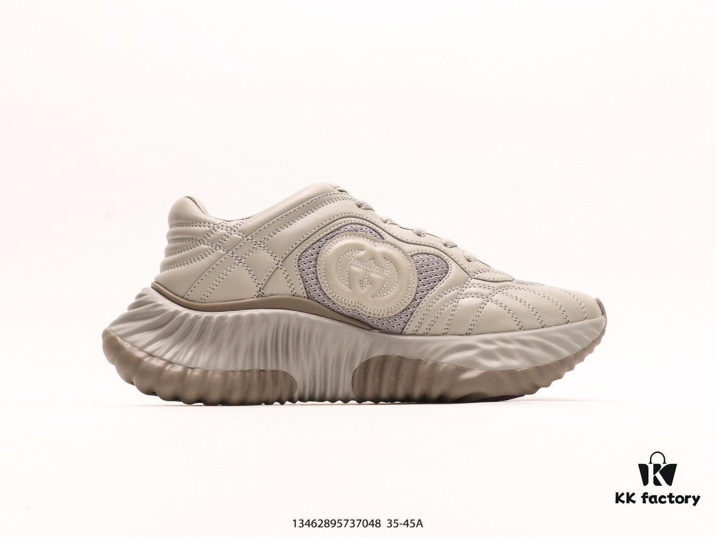 Gucci Rhyton Vintage Trainer Sneaker, 3D Leather Horn-Style Retro Running Shoe