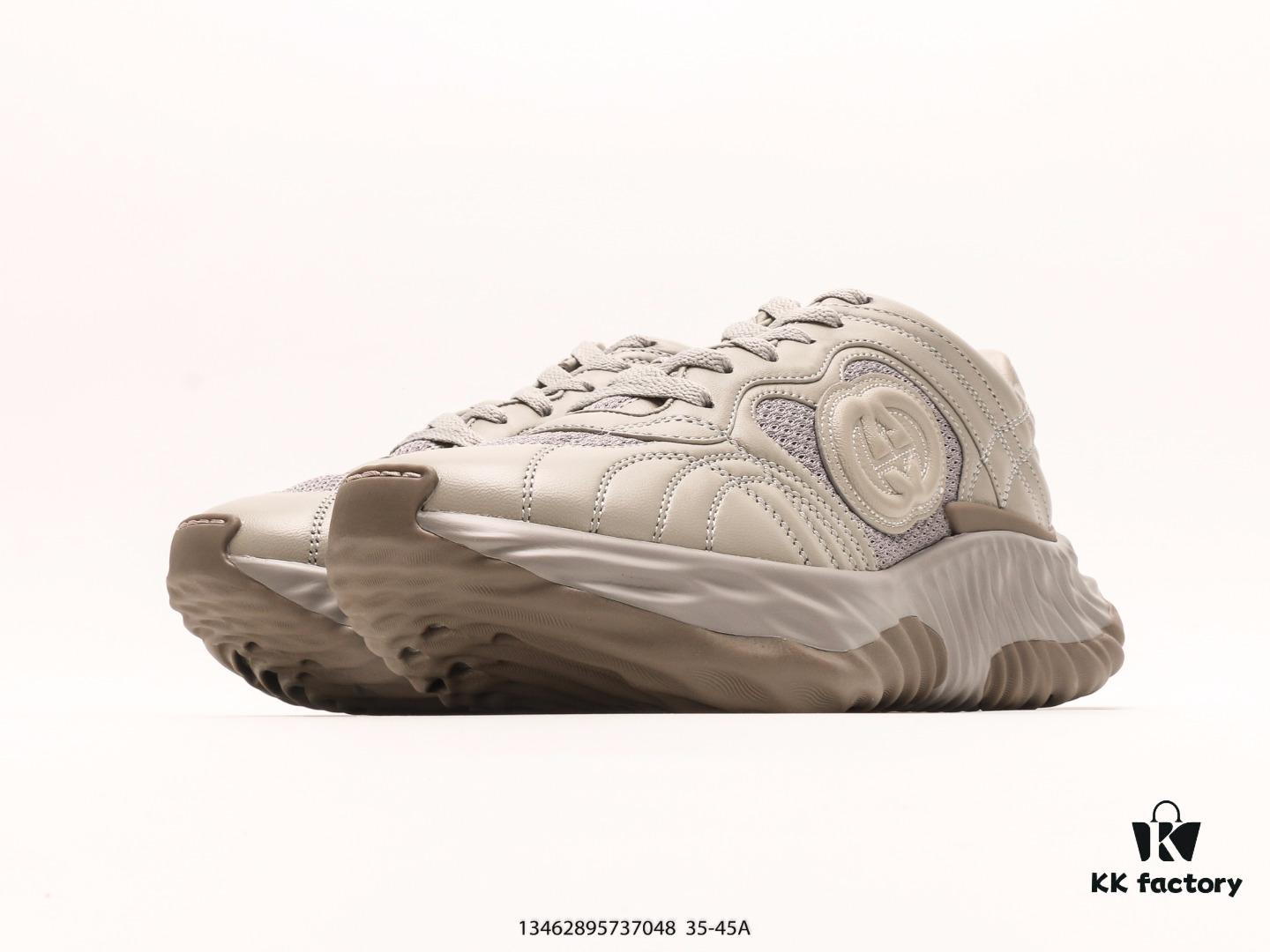 Gucci Rhyton Vintage Trainer Sneaker, 3D Leather Horn-Style Retro Running Shoe