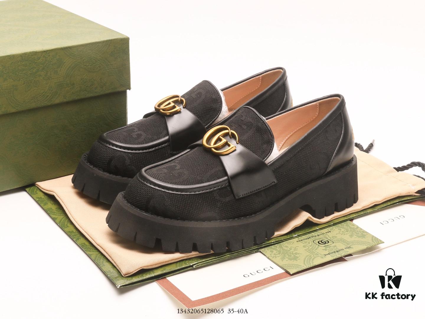 Gucci Unisex Casual Sports Sneakers, Trendy Platform Shoes, Star-Style White Sneakers with Thick Sole for Height Increase, Authentic Brand 2024 SS New Color Release