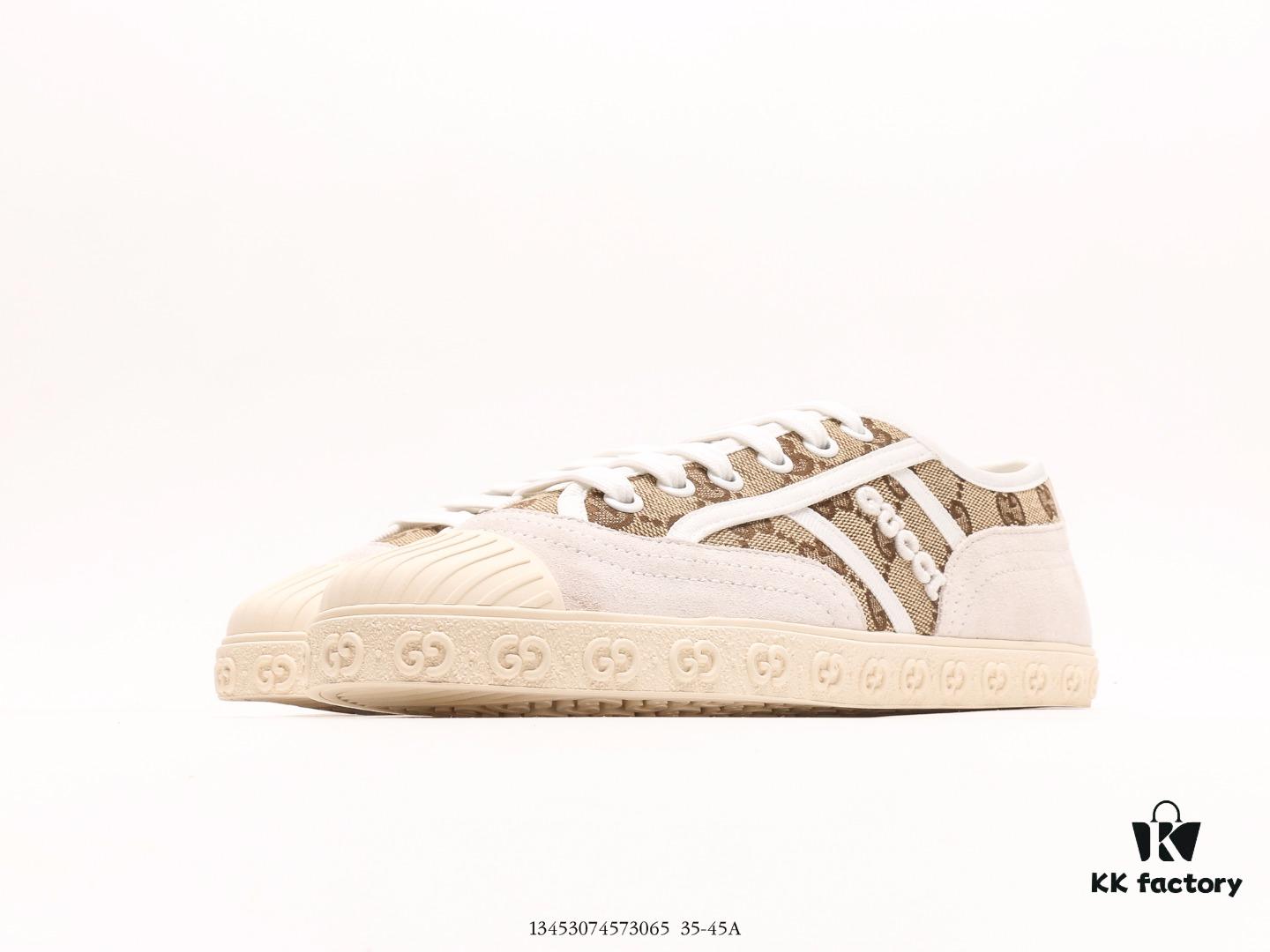 Gucci Gucci Casual Streetwear Sneaker Series Embroidered Logo High-End Quality Screener GG High-Top Sneaker with Ultra-Soft Rubber Outsole and Internal-External Locking Technology