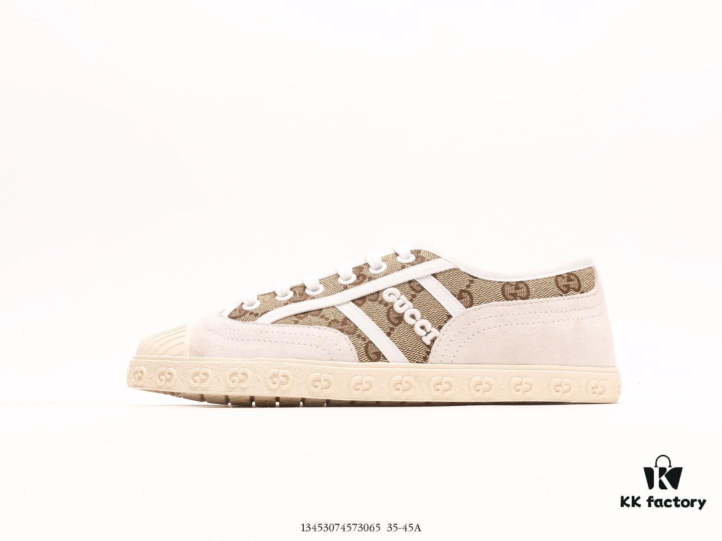 Gucci Gucci Casual Streetwear Sneaker Series Embroidered Logo High-End Quality Screener GG High-Top Sneaker with Ultra-Soft Rubber Outsole and Internal-External Locking Technology