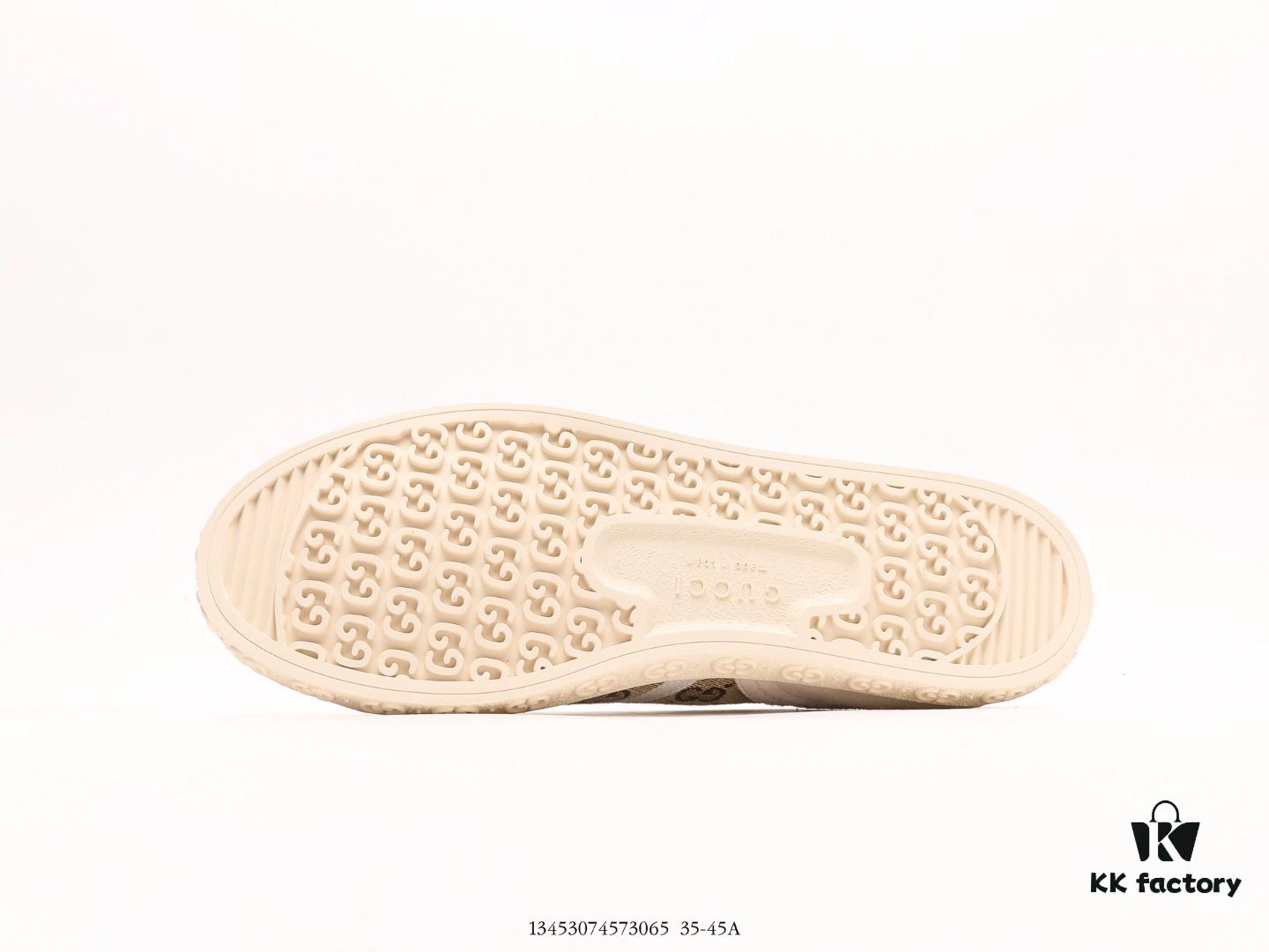 Gucci Gucci Casual Streetwear Sneaker Series Embroidered Logo High-End Quality Screener GG High-Top Sneaker with Ultra-Soft Rubber Outsole and Internal-External Locking Technology