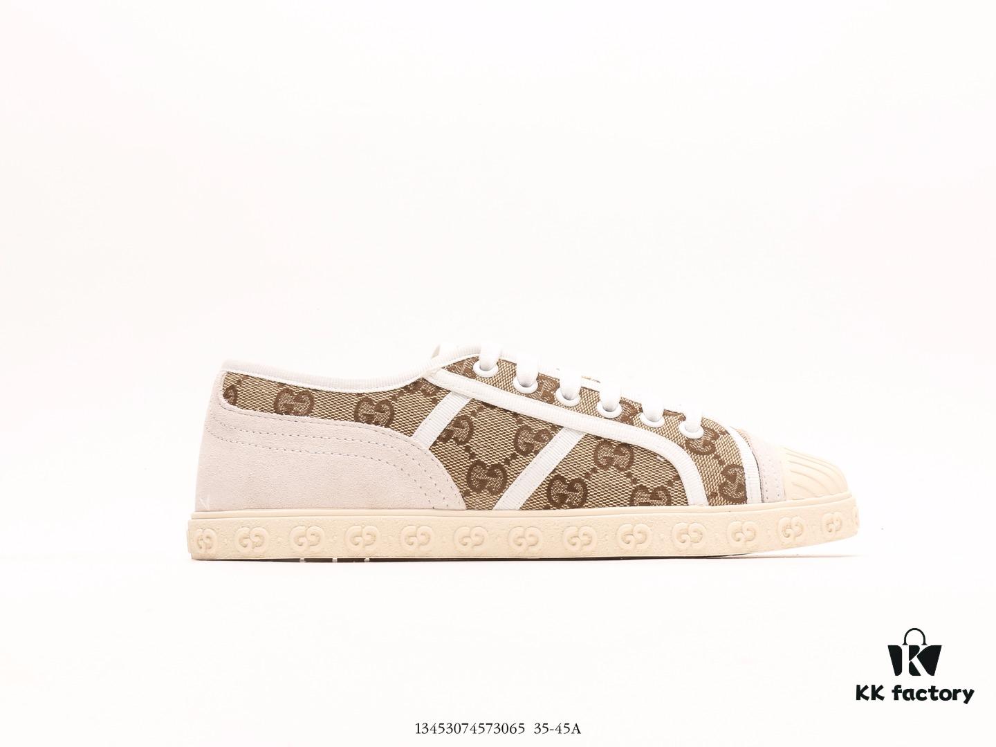 Gucci Gucci Casual Streetwear Sneaker Series Embroidered Logo High-End Quality Screener GG High-Top Sneaker with Ultra-Soft Rubber Outsole and Internal-External Locking Technology