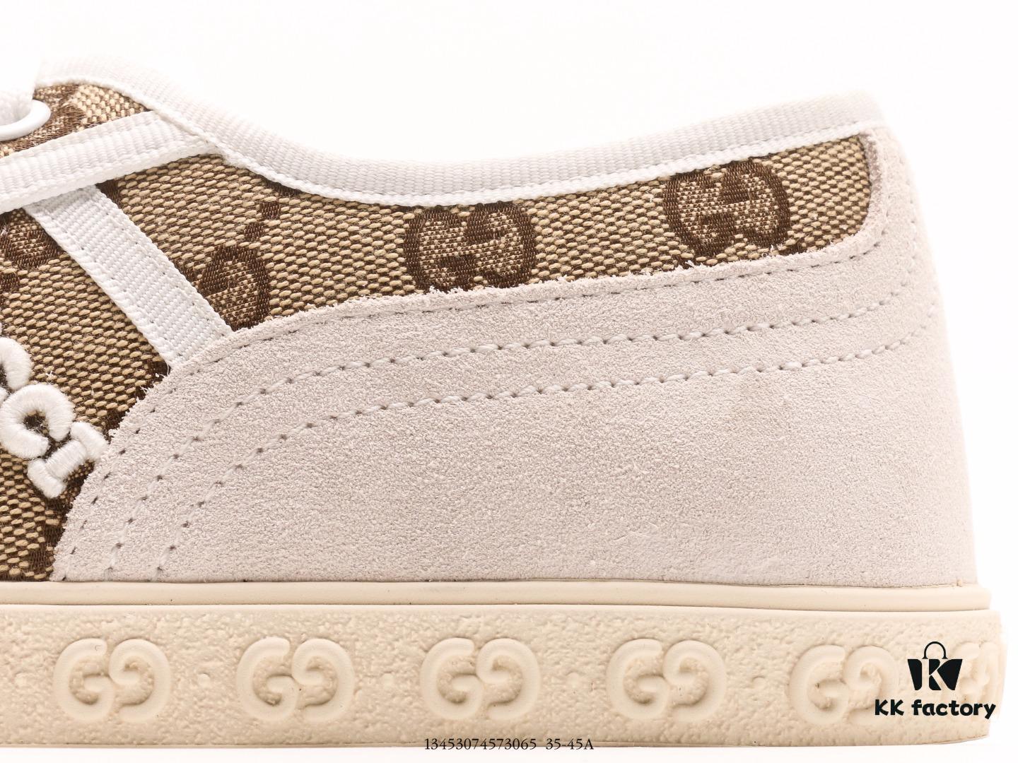 Gucci Gucci Casual Streetwear Sneaker Series Embroidered Logo High-End Quality Screener GG High-Top Sneaker with Ultra-Soft Rubber Outsole and Internal-External Locking Technology