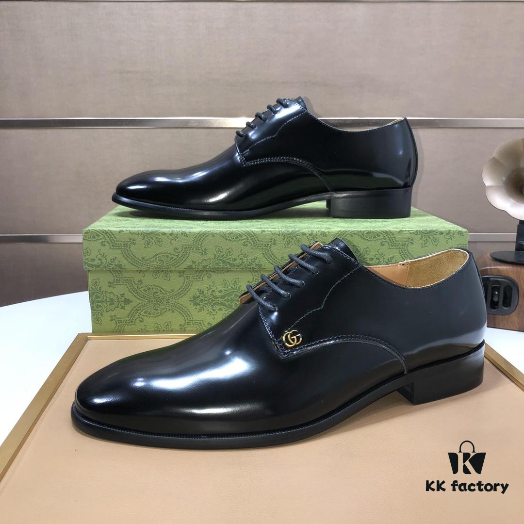 GUCCI Men's Leather Loafers, Calfskin Upper and Lining, Imported Calfskin Construction