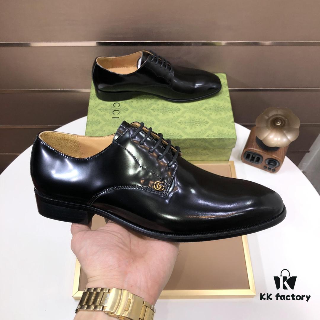 GUCCI Men's Leather Loafers, Calfskin Upper and Lining, Imported Calfskin Construction