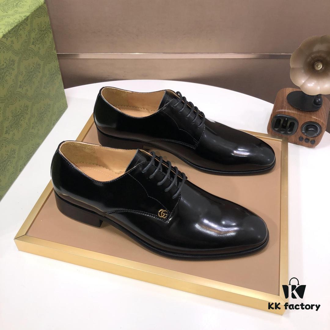 GUCCI Men's Leather Loafers, Calfskin Upper and Lining, Imported Calfskin Construction