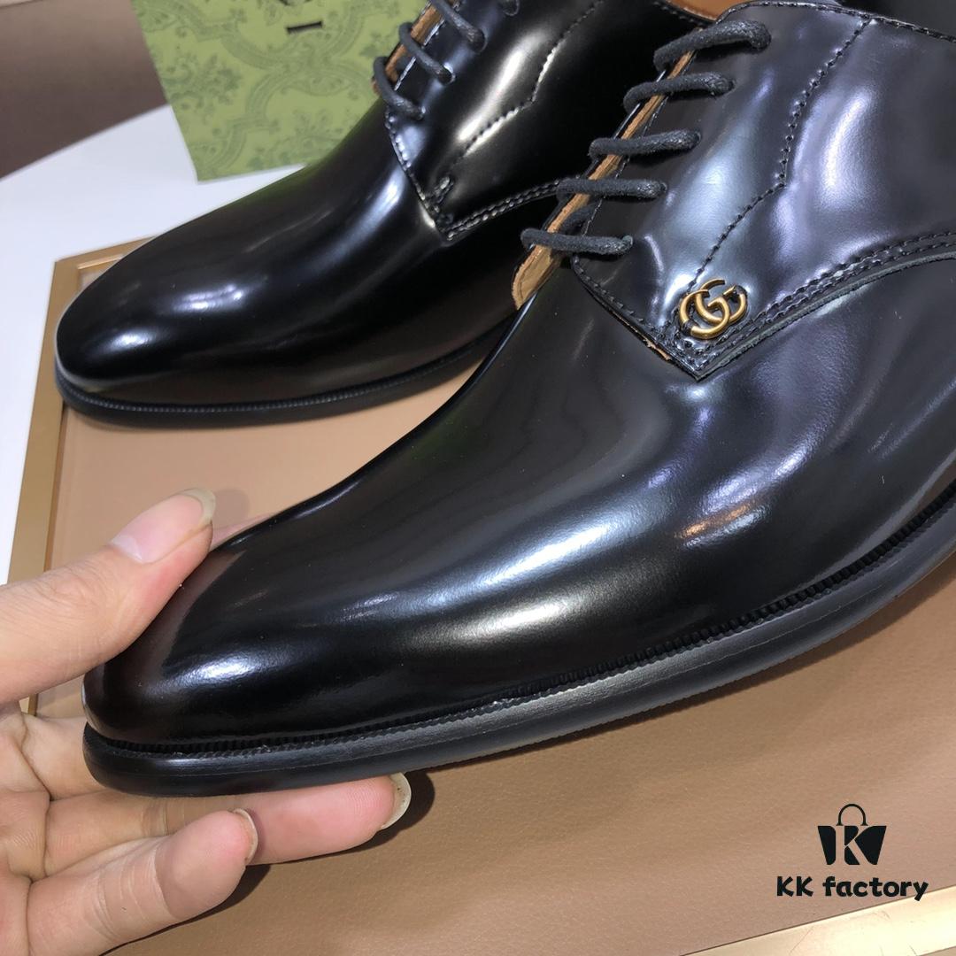 GUCCI Men's Leather Loafers, Calfskin Upper and Lining, Imported Calfskin Construction