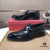 Ferragamo Latest Collection Original Imported Top-Grade Calfskin Leather Loafer with Premium Lamb Leather Lining, Authentic Luxury Metal Buckle and Original Combined Sole