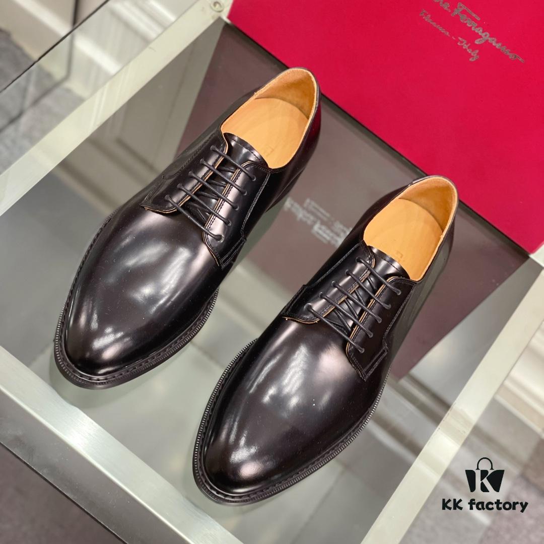 Salvatore Ferragamo Men's Dress and Casual Leather Shoes, Italian Craftsmanship, Premium Imported Calfskin, Luxury Business Footwear
