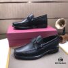 Ferragamo Latest Collection Genuine Imported Calfskin Leather Shoes with Dyed Lamb Skin Lining and Original Luxury Metal Buckle