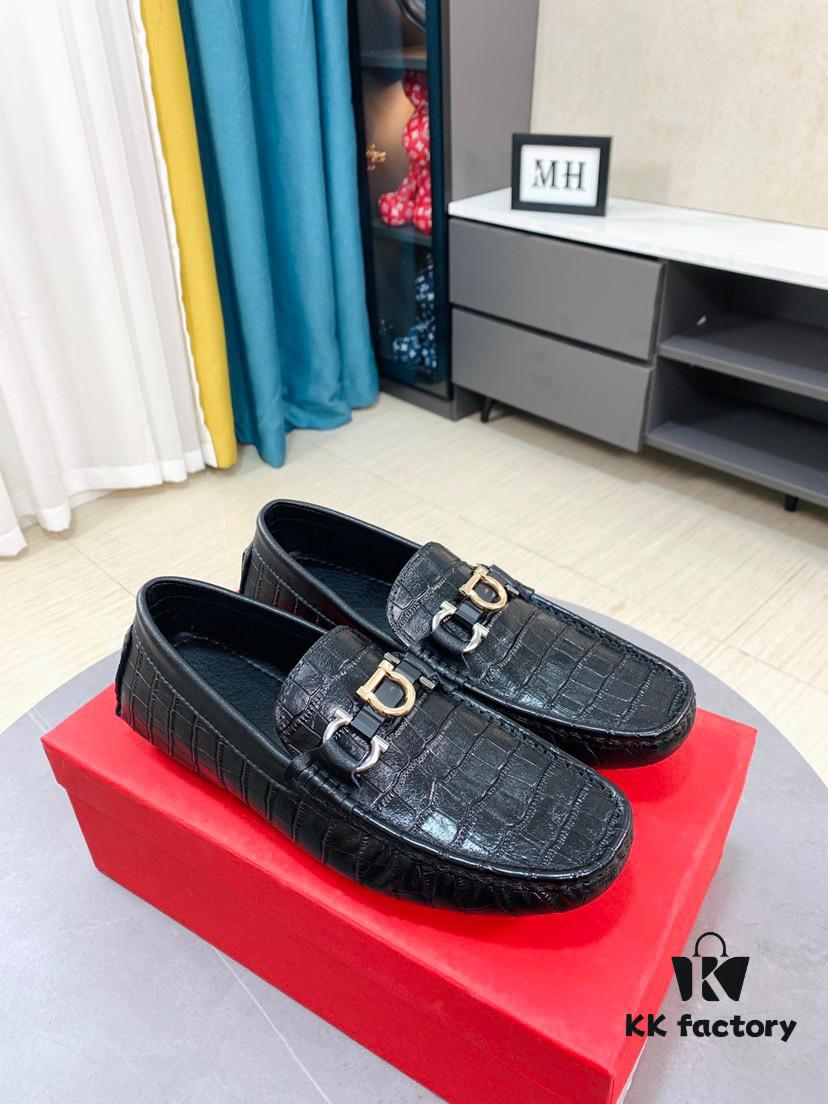 Ferragamo New High-End Loafer Shoes