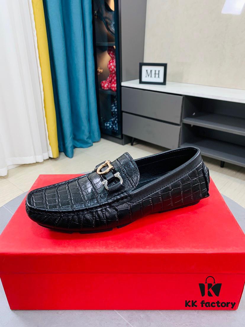 Ferragamo New High-End Loafer Shoes