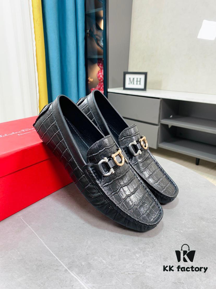 Ferragamo New High-End Loafer Shoes
