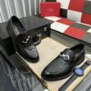 【Ferragamo】 Hong Kong Original Quality Loafers, Premium Italian Glossy Leather Men's Slip-on Casual Shoes, Top-Grade Lamb Lining, Non-slip Durable Rubber Sole