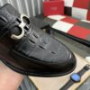 【Ferragamo】 Hong Kong Original Quality Loafers, Premium Italian Glossy Leather Men's Slip-on Casual Shoes, Top-Grade Lamb Lining, Non-slip Durable Rubber Sole