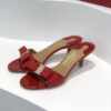 Salvatore Ferragamo Classic Thin-Heel Sandals, Elegant High-Heeled Slides, Timeless and Versatile Design, Must-Have for Spring and Summer