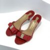 Salvatore Ferragamo Classic Thin-Heel Sandals, Elegant High-Heeled Slides, Timeless and Versatile Design, Must-Have for Spring and Summer