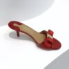 Salvatore Ferragamo Classic Thin-Heel Sandals, Elegant High-Heeled Slides, Timeless and Versatile Design, Must-Have for Spring and Summer