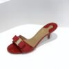 Salvatore Ferragamo Classic Thin-Heel Sandals, Elegant High-Heeled Slides, Timeless and Versatile Design, Must-Have for Spring and Summer
