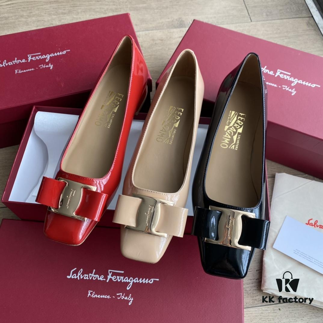 Salvatore Ferragamo Tricolor Leather Loafers