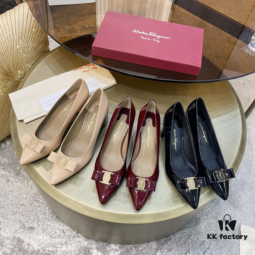 Salvatore Ferragamo Triple Color Genuine Leather Shoes