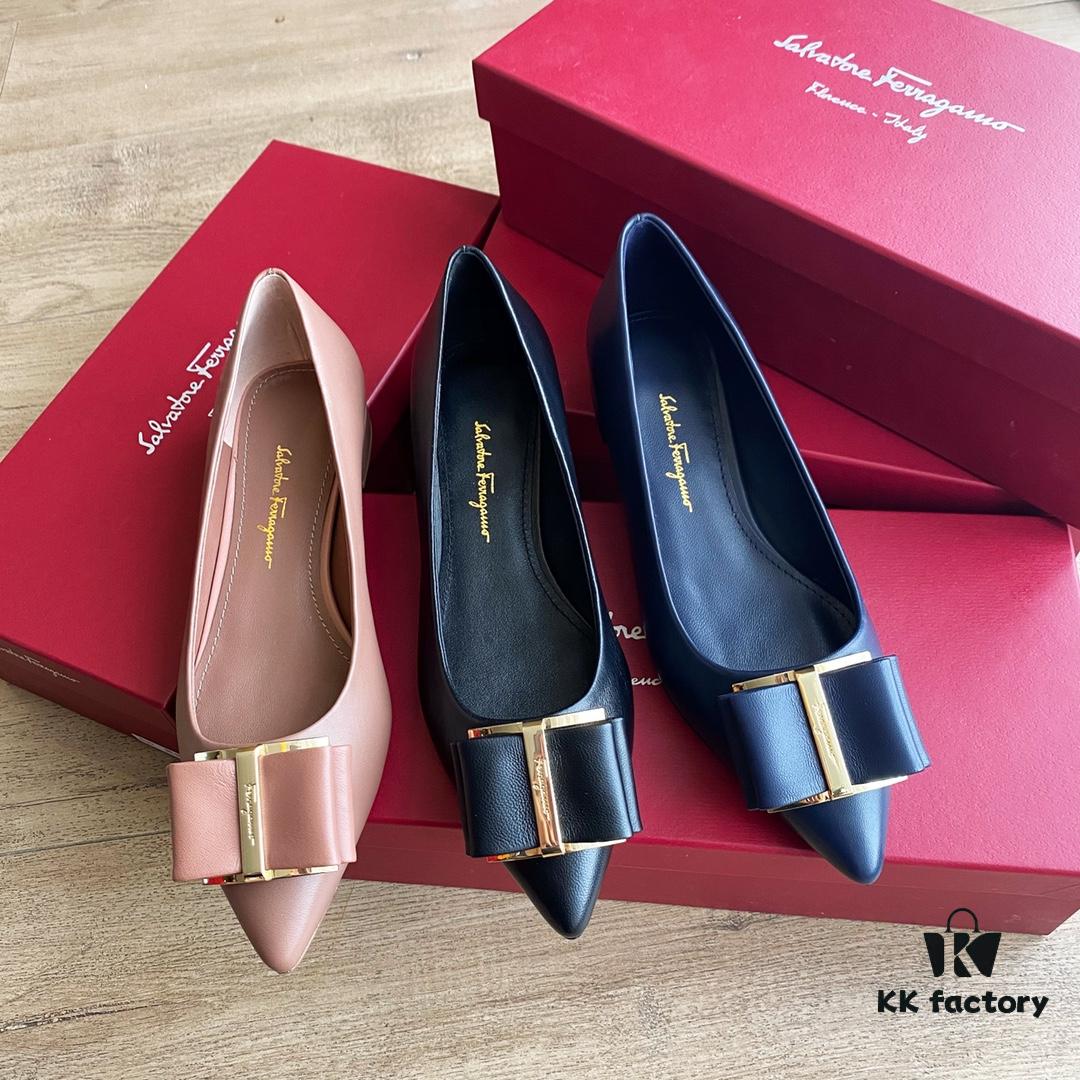 Salvatore Ferragamo Tricolor Genuine Leather Shoes