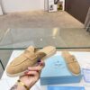 PRADA 2023 Latest Loafer Slipper, Hot Urban Fashion Series, Functional and Tech-Driven Design with Embossed Rubber Triangle Logo, Full Cowhide Upper for Ultimate Comfort
