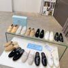 PRADA 2023 Latest Loafer Slipper, Hot Urban Fashion Series, Functional and Tech-Driven Design with Embossed Rubber Triangle Logo, Full Cowhide Upper for Ultimate Comfort