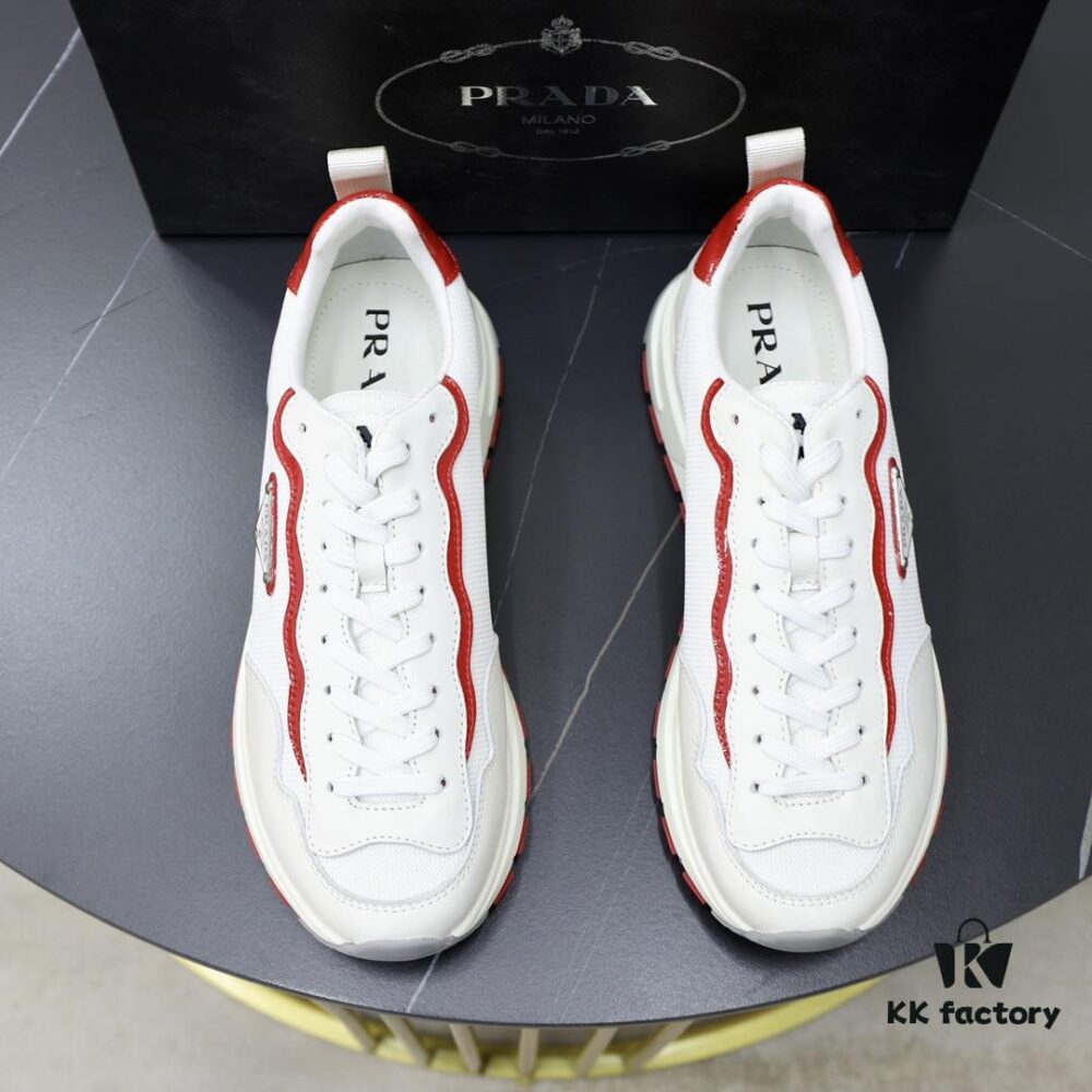 PRADA Men's Fashion Casual Sports Loafers, Luxury Leather Design, Original Quality