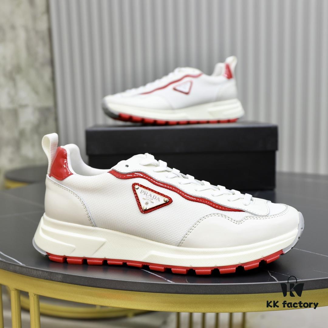 PRADA Men's Fashion Casual Sports Loafers, Luxury Leather Design, Original Quality