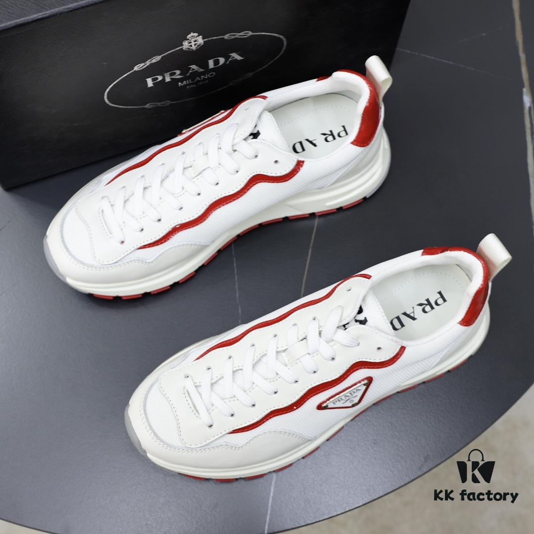 PRADA Men's Fashion Casual Sports Loafers, Luxury Leather Design, Original Quality