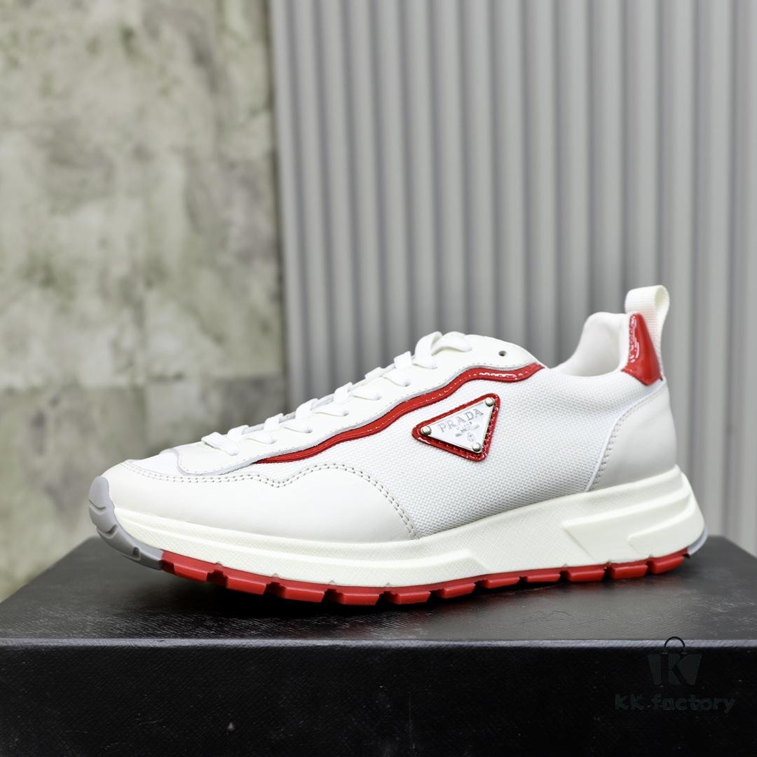 PRADA Men's Fashion Casual Sports Loafers, Luxury Leather Design, Original Quality