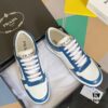 PRADA Prada 22C New Arrival Tri-Logo Couple White Sneakers Casual Athletic Shoes