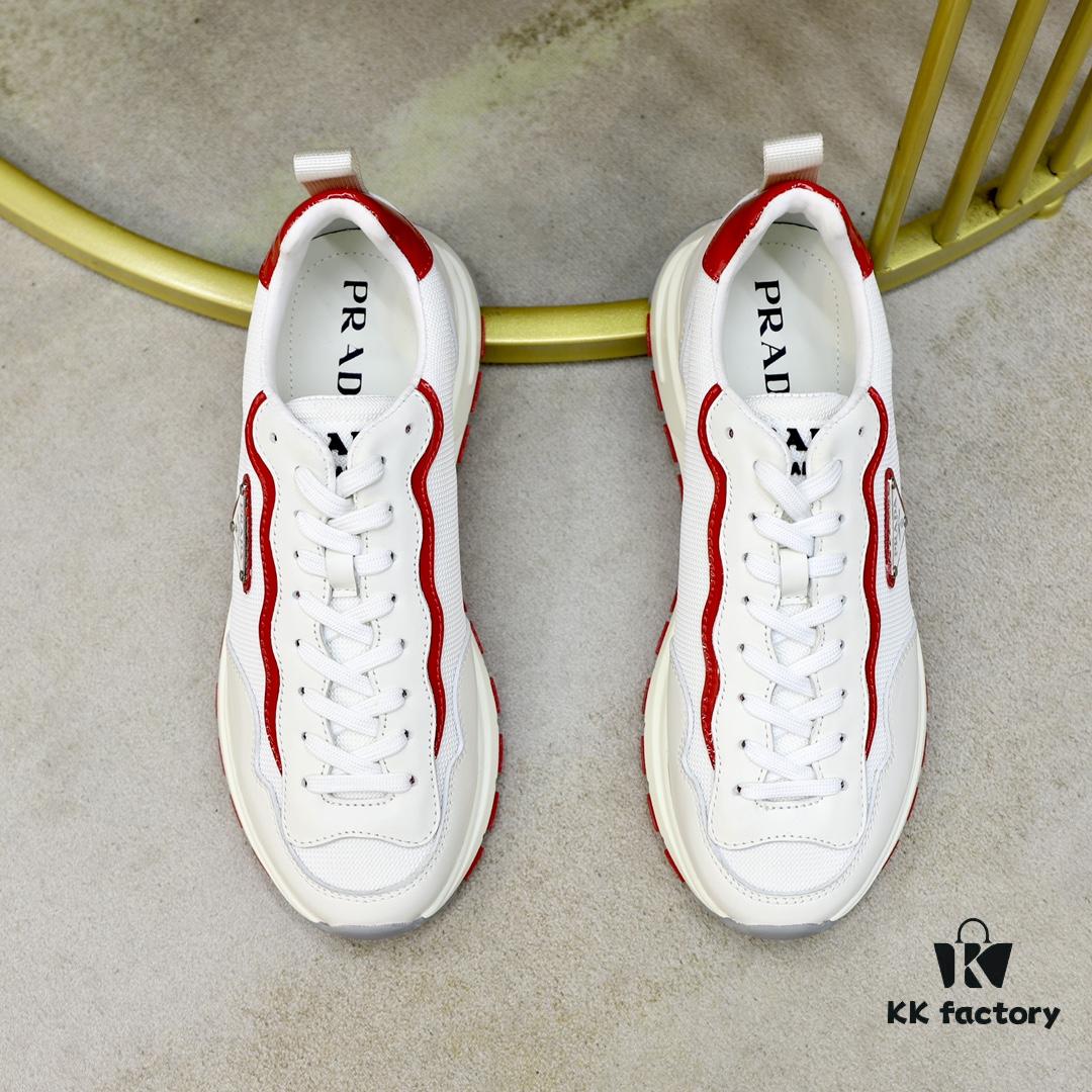 PRADA Men's Fashion Casual Sports Loafers, Luxury Leather Design, Original Quality