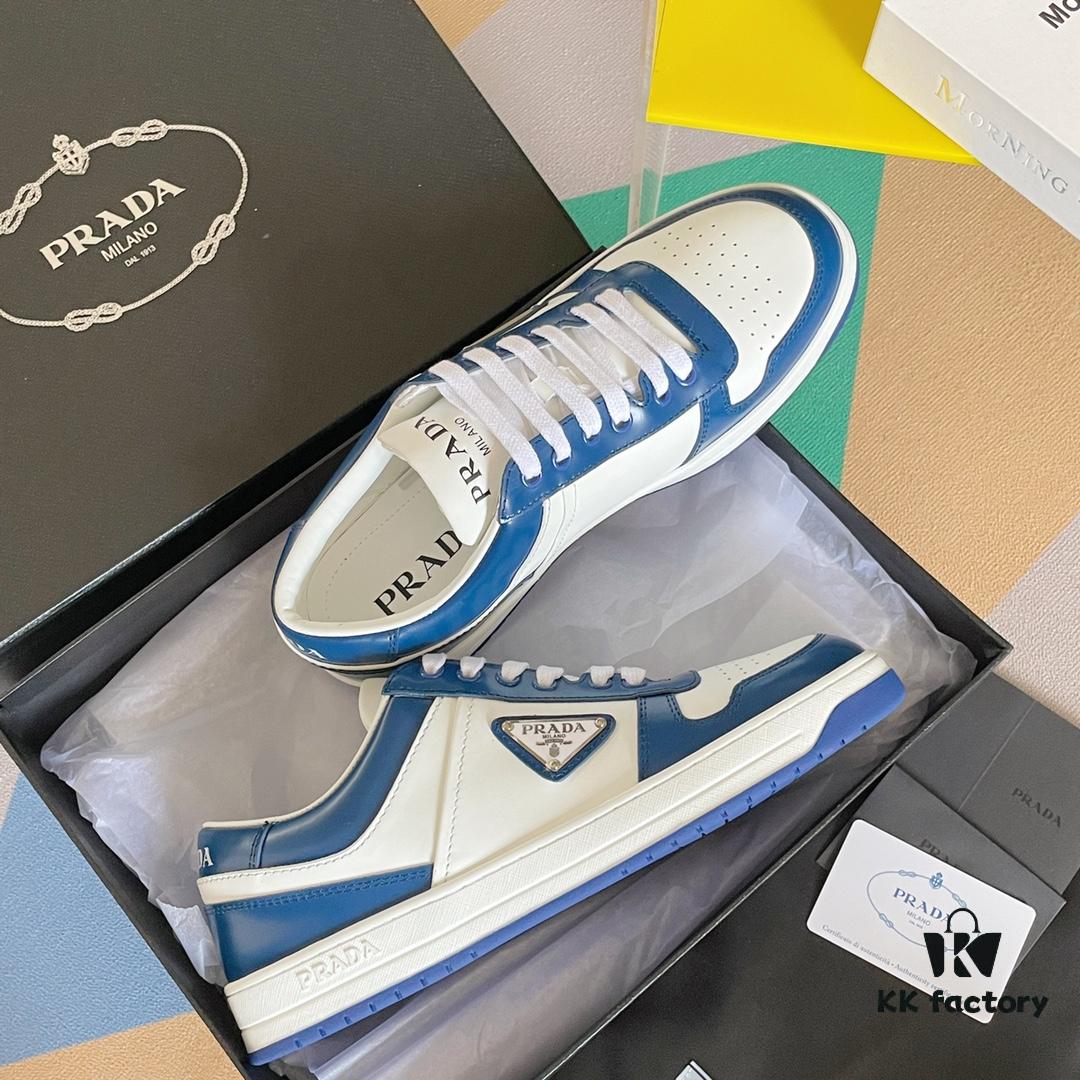PRADA Prada 22C New Arrival Tri-Logo Couple White Sneakers Casual Athletic Shoes