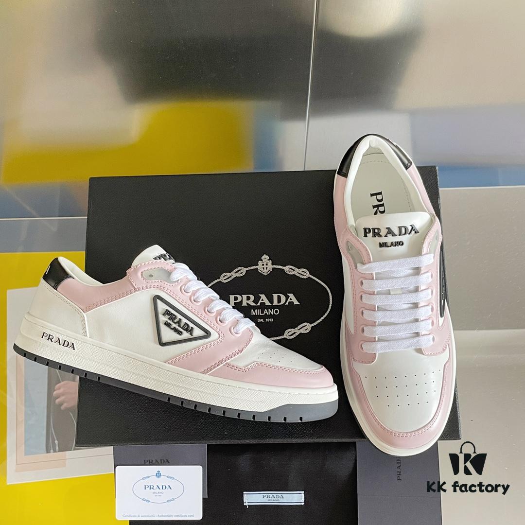 PRADA Prada 22C New Arrival Triangle Logo Couple White Sneakers Casual Sports Shoes