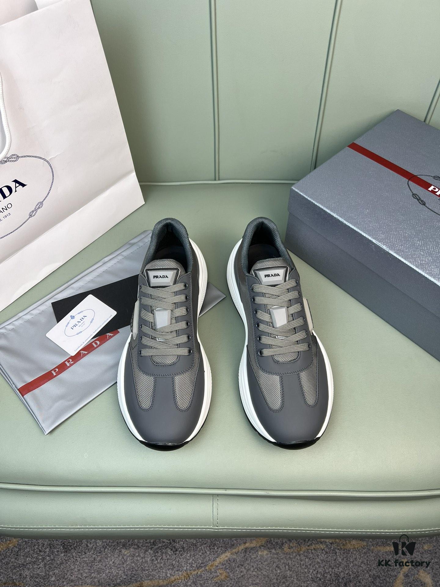 PRADA Men's Shoes, Counter Bestseller, Synchronized with Official Website, High-Quality Delivery ✔️ Genuine Cowhide and Mesh Upper with Full Cowhide Lining, 1:1 Replica, Original Factory Sole, Size 38-45 (Size 45 Custom Made, No Returns or Exchanges)