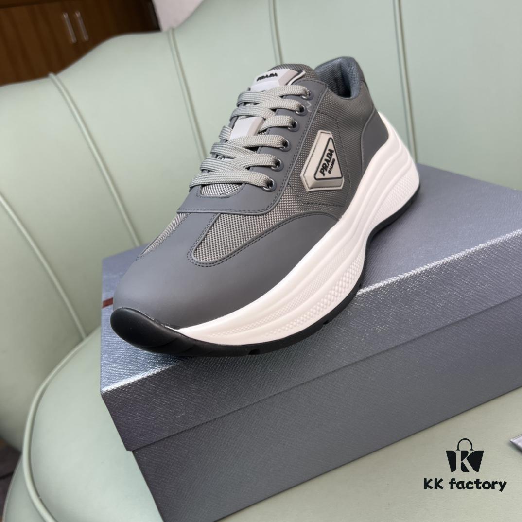 PRADA Men's Shoes, Counter Bestseller, Synchronized with Official Website, High-Quality Delivery ✔️ Genuine Cowhide and Mesh Upper with Full Cowhide Lining, 1:1 Replica, Original Factory Sole, Size 38-45 (Size 45 Custom Made, No Returns or Exchanges)