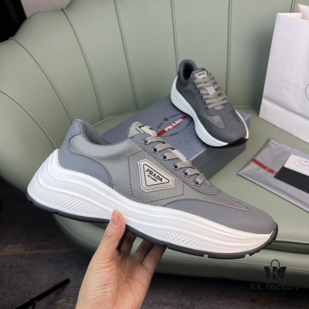 PRADA Men's Shoes, Counter Bestseller, Synchronized with Official Website, High-Quality Delivery ✔️ Genuine Cowhide and Mesh Upper with Full Cowhide Lining, 1:1 Replica, Original Factory Sole, Size 38-45 (Size 45 Custom Made, No Returns or Exchanges)