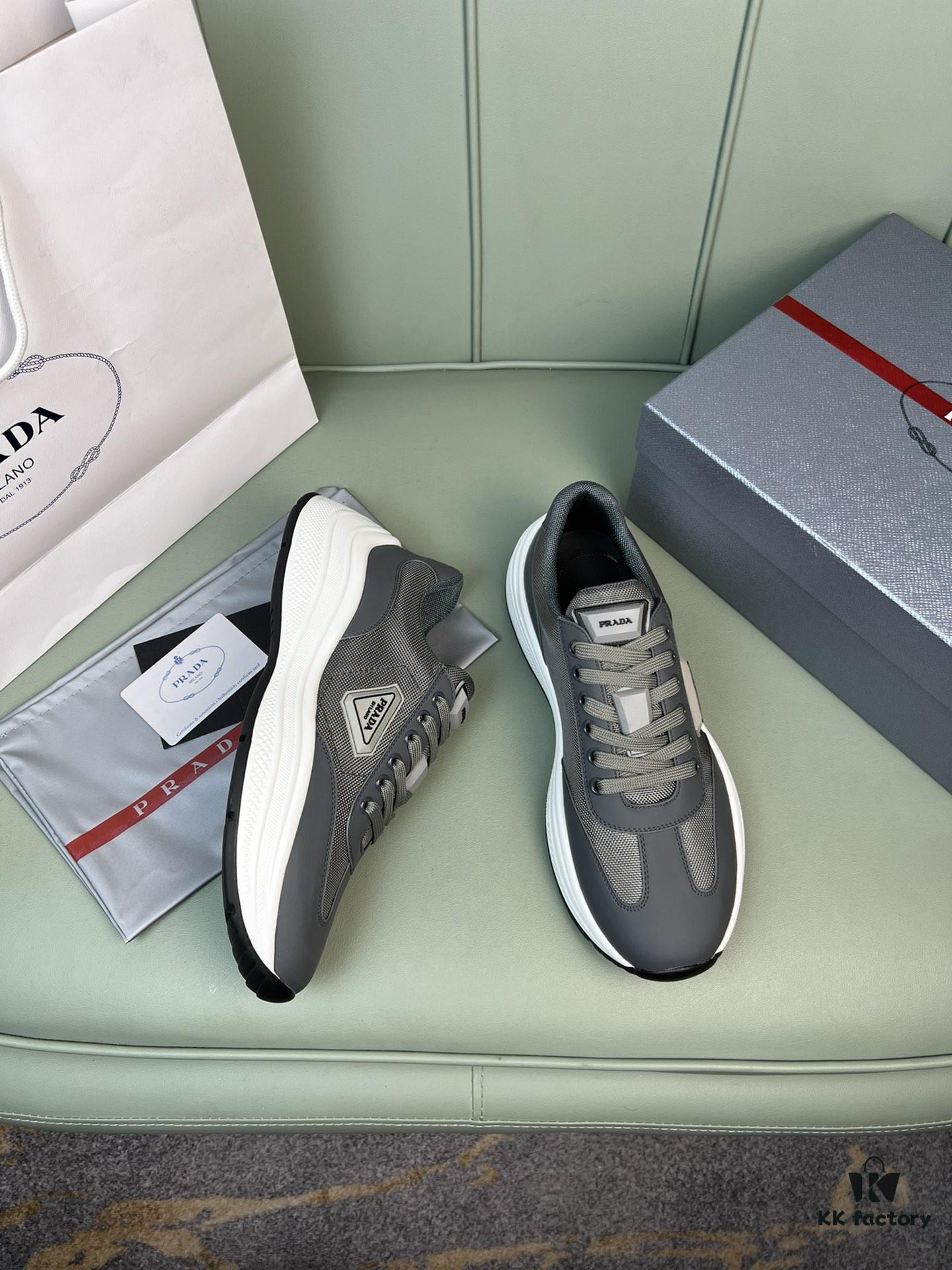 PRADA Men's Shoes, Counter Bestseller, Synchronized with Official Website, High-Quality Delivery ✔️ Genuine Cowhide and Mesh Upper with Full Cowhide Lining, 1:1 Replica, Original Factory Sole, Size 38-45 (Size 45 Custom Made, No Returns or Exchanges)